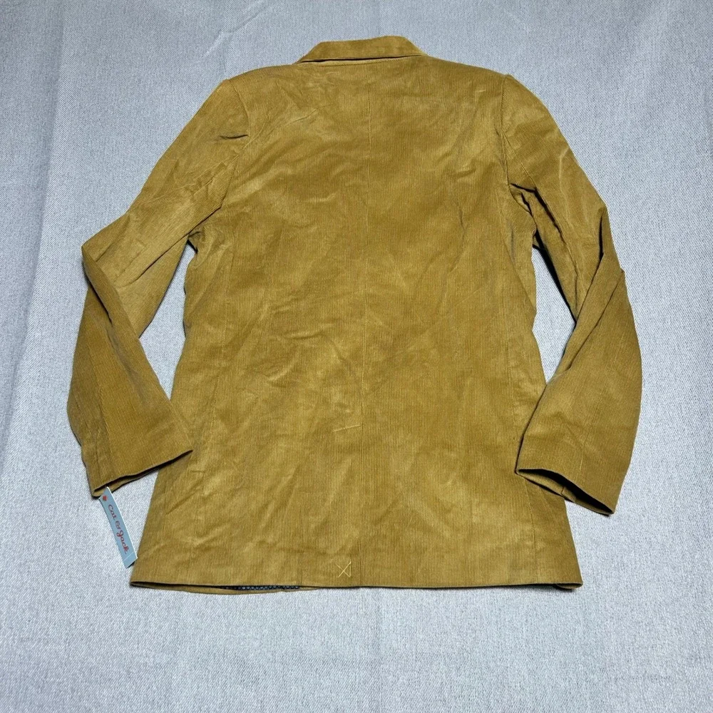 Cat & Jack Boys Corduroy Blazer Jacket Size 16 Brown Mustard Suit Coat NWT